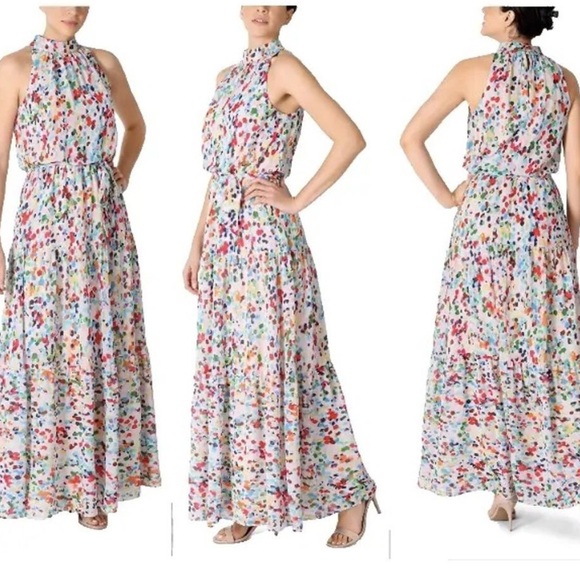 JULIA JORDAN MOCK NECK HALTER DRESS: Size 14W - Picture 1 of 14